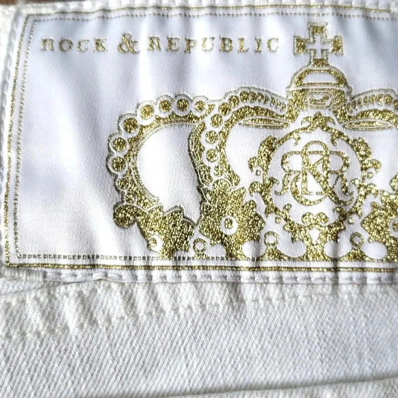 White Rock Republic 29 Bootcut Wide Leg Gold Crown Jeans - Picture 6 of 9